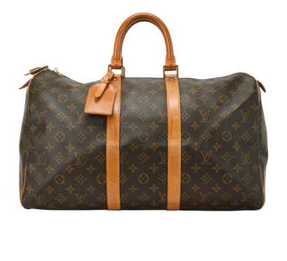 Vintage Keepall 45, &pound;695, Handbags, Brown, Canvas, Front view